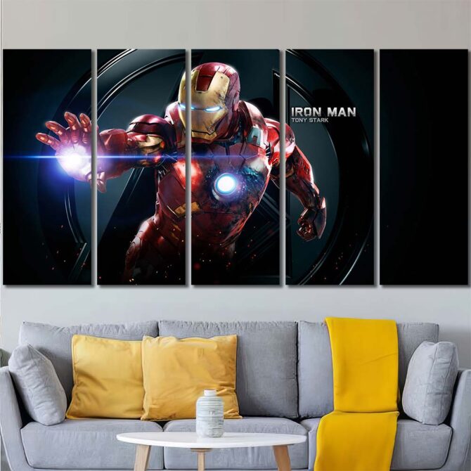 Ironman Movie Canvas Picture Layout-Five Panels Regular