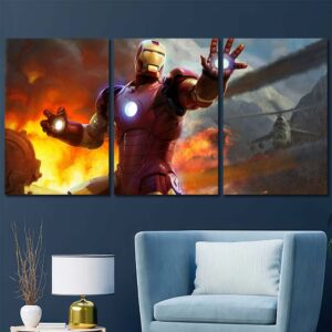 Movie Ironman Wall Poster Layout-Three Panels Regular