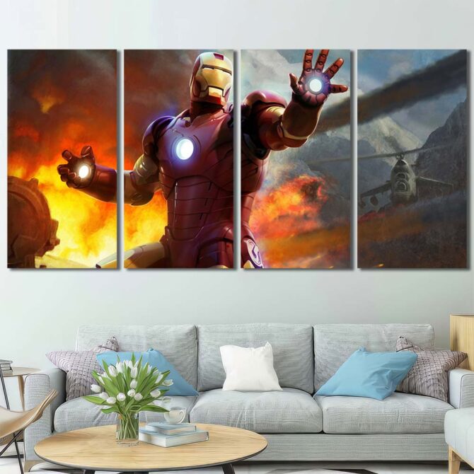 Movie Ironman Wall Poster Layout-Four Panels Regular