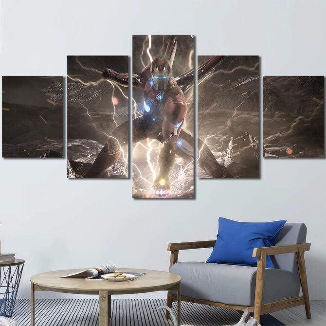 Superhero Ironman Art Layout-Five Panels Diamond