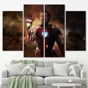 Ironman Movie Painting Layout-Four Panels Diamond