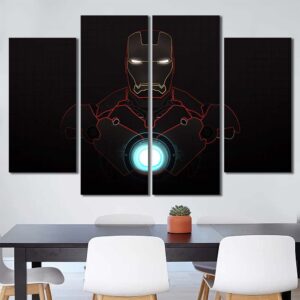Movie Ironman Artwork Layout-Four Panels Diamond