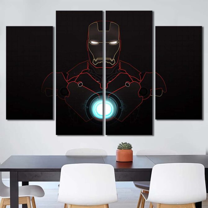 Movie Ironman Artwork Layout-Four Panels Diamond