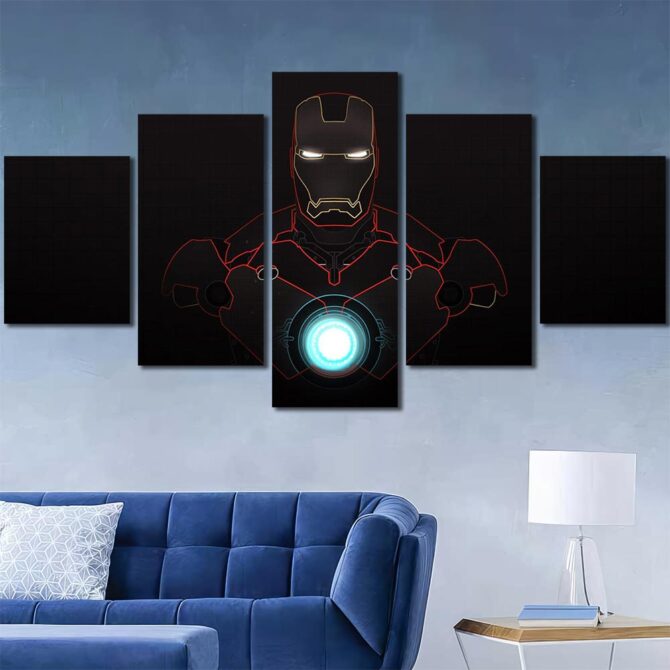 Movie Ironman Artwork Layout-Five Panels Diamond