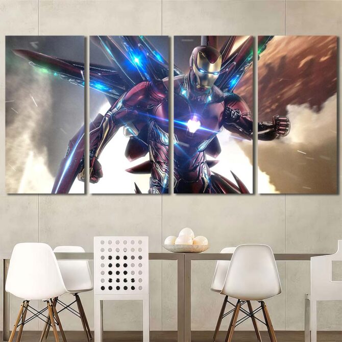Ironman Framed Canvas Layout-Four Panels Regular