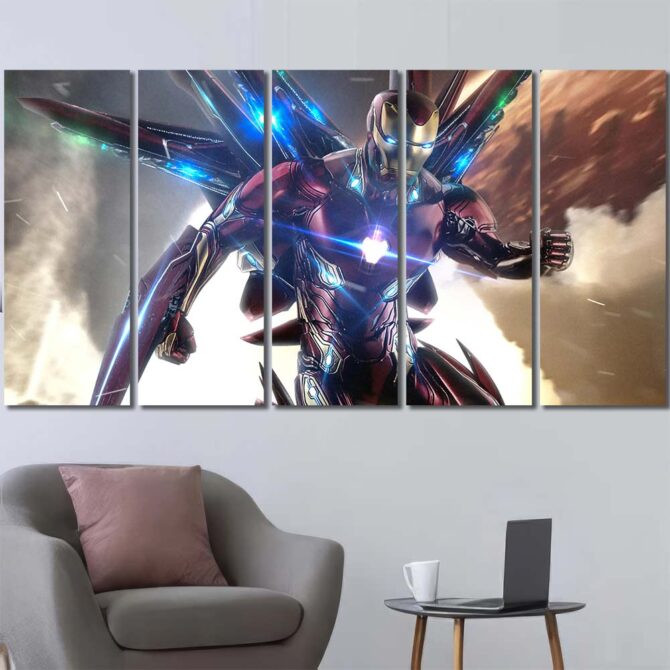 Ironman Framed Canvas Layout-Five Panels Regular