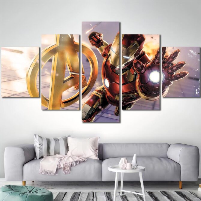 Ironman Movie Canvas Art Layout-Five Panels Diamond