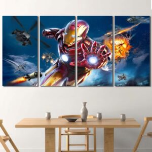 Movie Ironman Canvas Wall Art Layout-Four Panels Regular