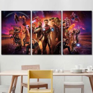 Avengers Art Painting Layout-Three Panels Regular