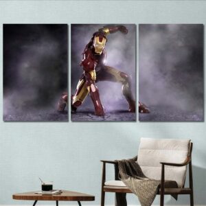 Ironman Bathroom Wall Decor Layout-Three Panels Regular
