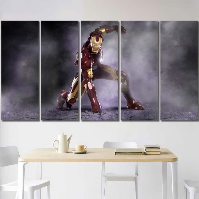 Ironman Bathroom Wall Decor Layout-Five Panels Regular