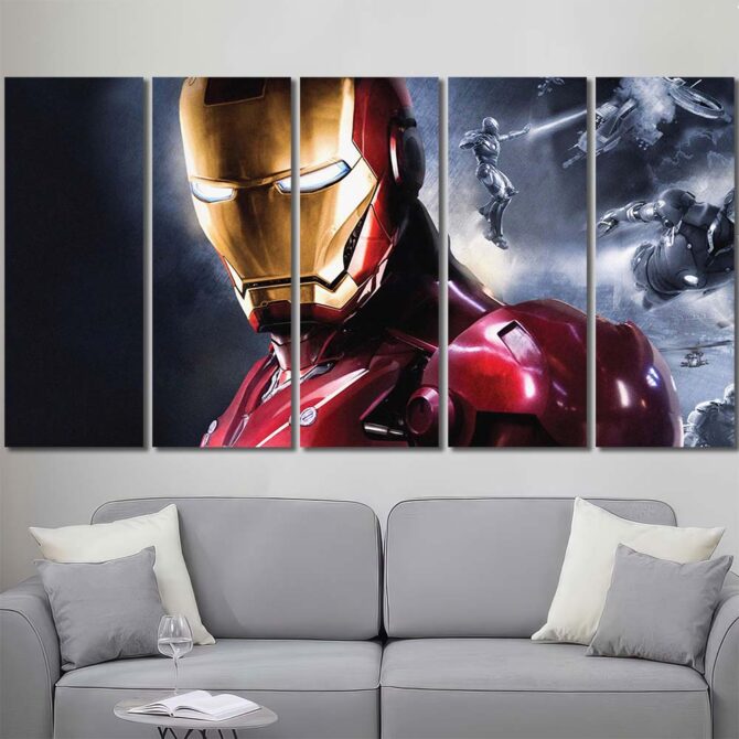 Ironman Movie Cool Wall Art Layout-Five Panels Regular
