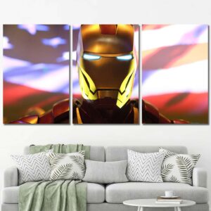 Movie Ironman Wallart Canvas Layout-Three Panels Regular