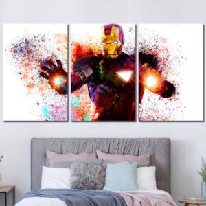 Superhero Ironman Big Wall Decor Layout-Three Panels Regular