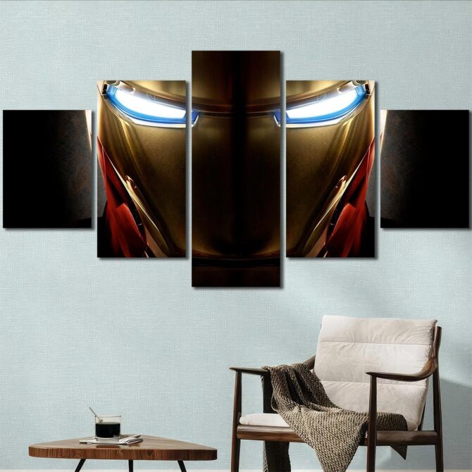 Ironman Printed Canvas Painting Layout-Five Panels Diamond