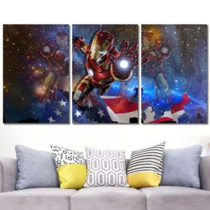 Ironman Movie Canvas Wall Art Layout-Three Panels Regular