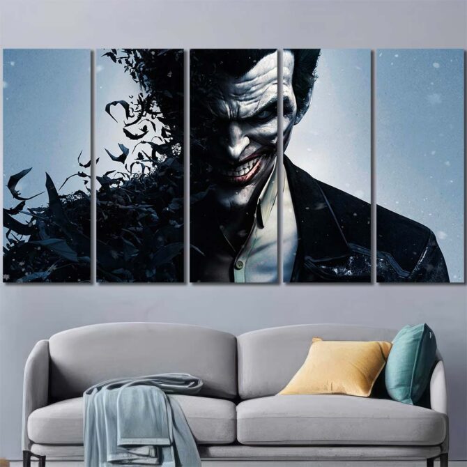 Joker Wall Art Pictures Layout-Five Panels Regular