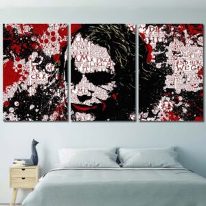 Movie Joker Home Decor Canvas Layout-Three Panels Regular