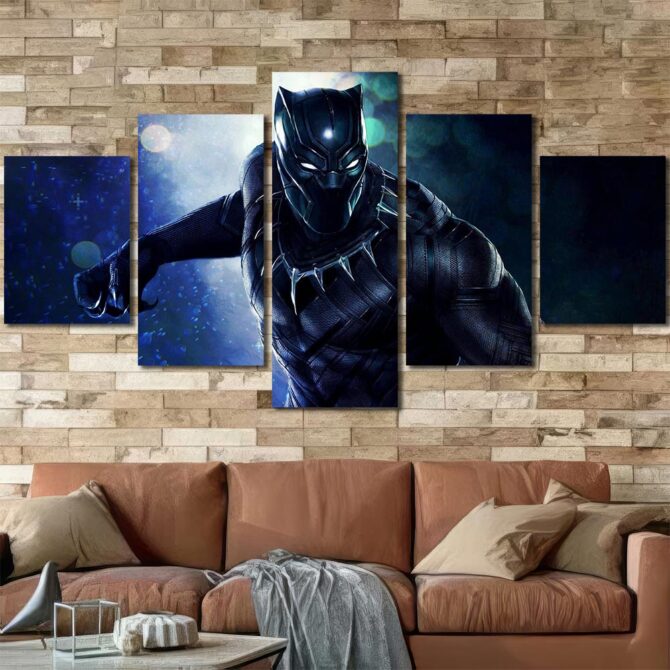 Panther Movie Wall Art Layout-Five Panels Diamond
