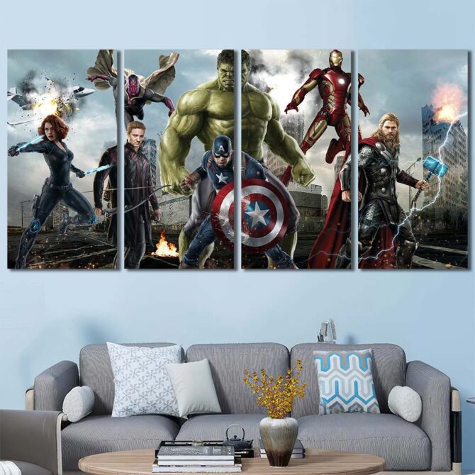 Avengers Canvas Artwork Layout-Four Panels Regular