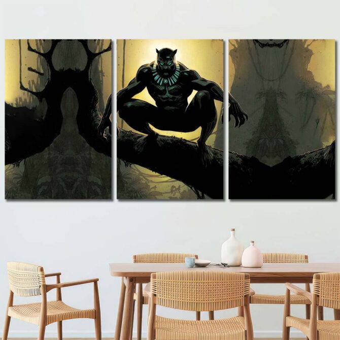 Movie Panther Art Prints Layout-Three Panels Regular