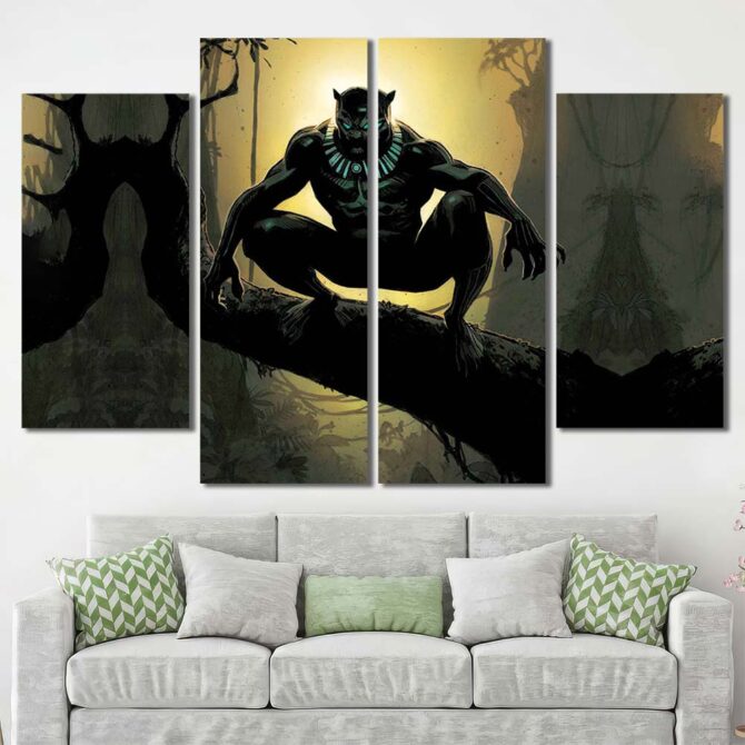 Movie Panther Art Prints Layout-Four Panels Diamond