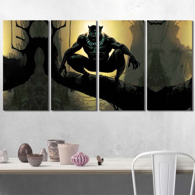 Movie Panther Art Prints Layout-Four Panels Regular