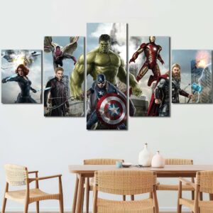 Avengers Canvas Artwork Layout-Five Panels Diamond