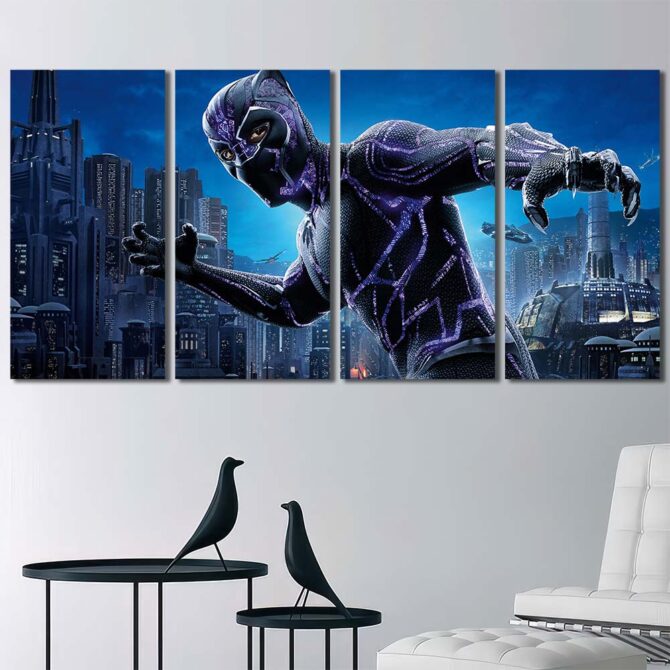 Panther Movie Art Print Layout-Four Panels Regular