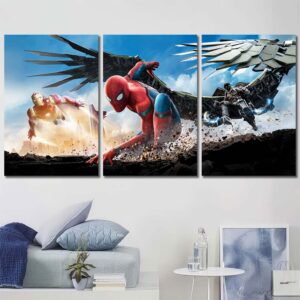 Spiderman Movie Wall Decor Layout-Three Panels Regular