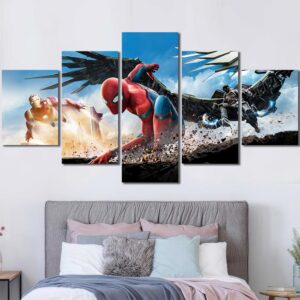 Spiderman Movie Wall Decor Layout-Five Panels Diamond