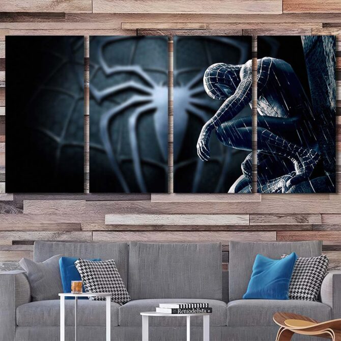 Movie Spiderman Painting Canvas Layout-Four Panels Regular