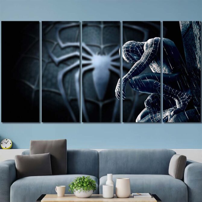 Movie Spiderman Painting Canvas Layout-Five Panels Regular