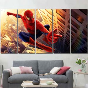Spiderman Wall Poster Layout-Five Panels Regular