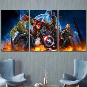 Avengers Canvas Print Layout-Three Panels Regular