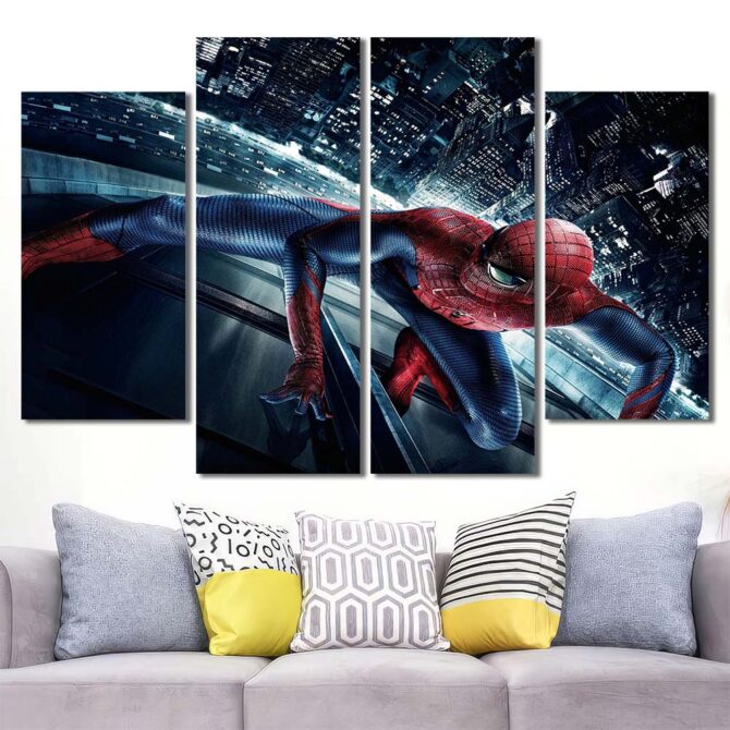 Spiderman Movie Art Layout-Four Panels Diamond