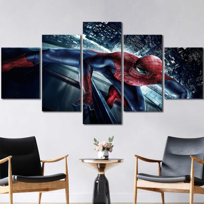 Spiderman Movie Art Layout-Five Panels Diamond