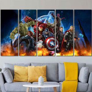 Avengers Canvas Print Layout-Five Panels Regular