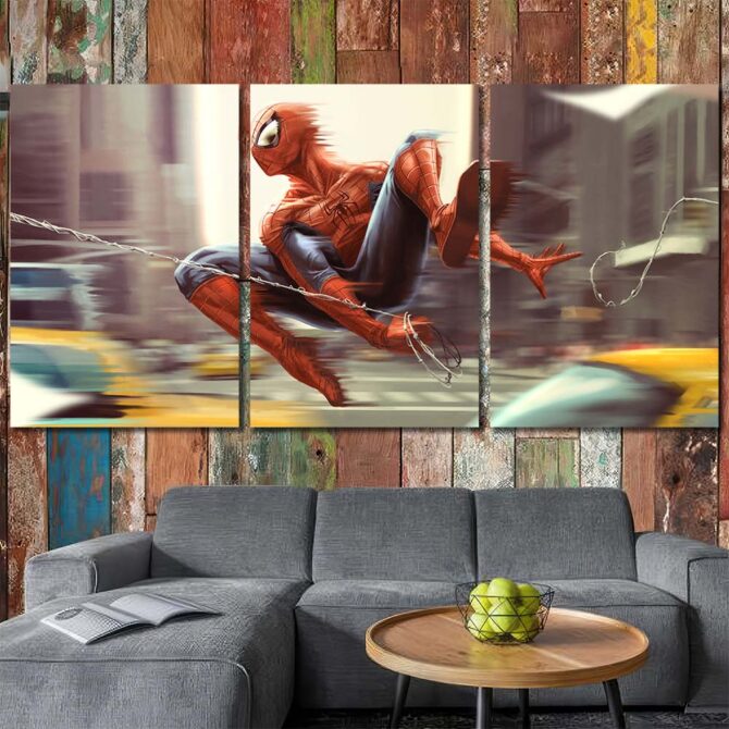 Movie Spiderman Poster Layout-Three Panels Regular