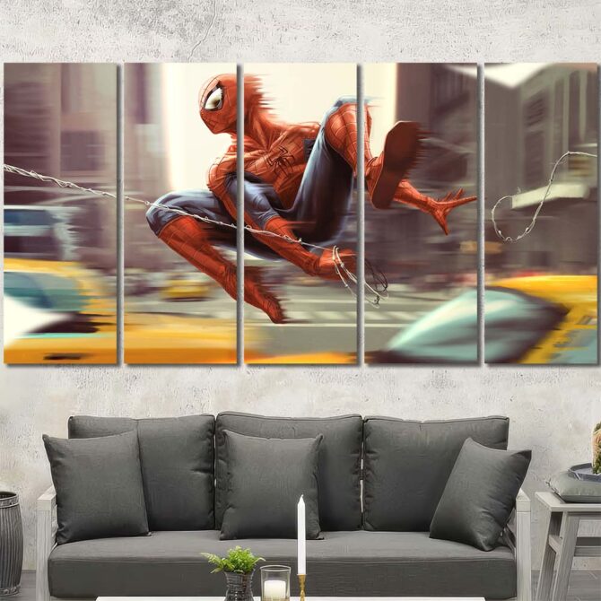 Movie Spiderman Poster Layout-Five Panels Regular