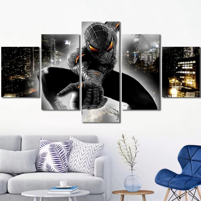 Spiderman Artwork Layout-Five Panels Diamond