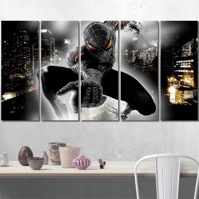 Spiderman Artwork Layout-Five Panels Regular