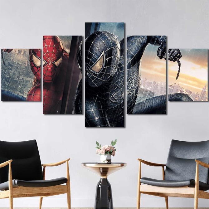 Spiderman Canvas Wall Art Layout-Five Panels Diamond