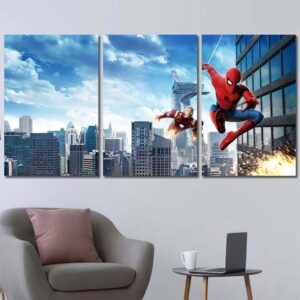 Spiderman Movie Large Wall Art Layout-Three Panels Regular
