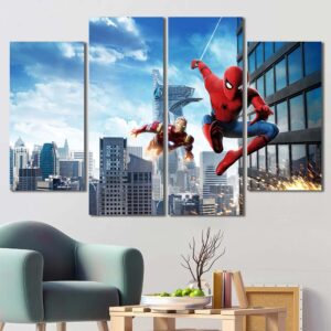 Spiderman Movie Large Wall Art Layout-Four Panels Diamond