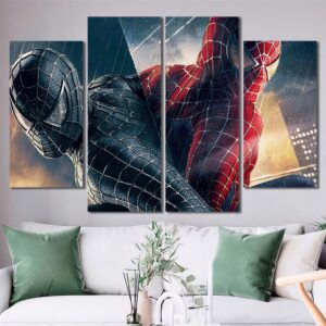 Superhero Spiderman Cool Wall Art Layout-Four Panels Diamond