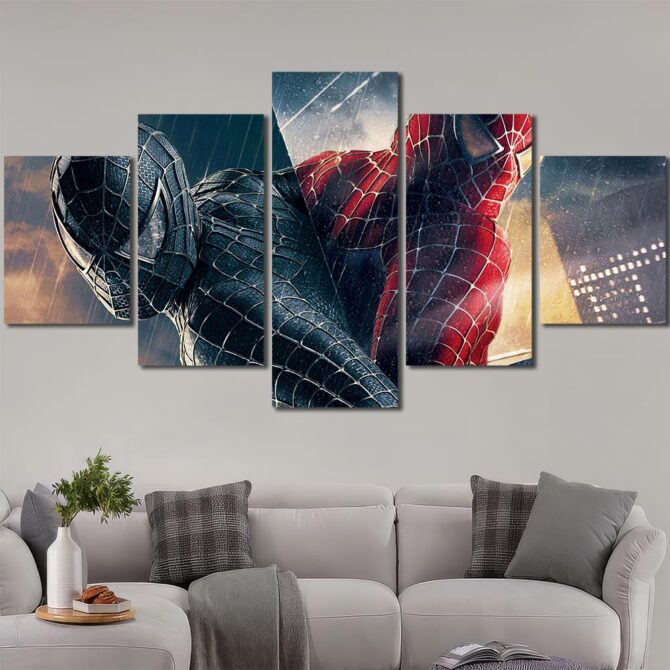 Superhero Spiderman Cool Wall Art Layout-Five Panels Diamond
