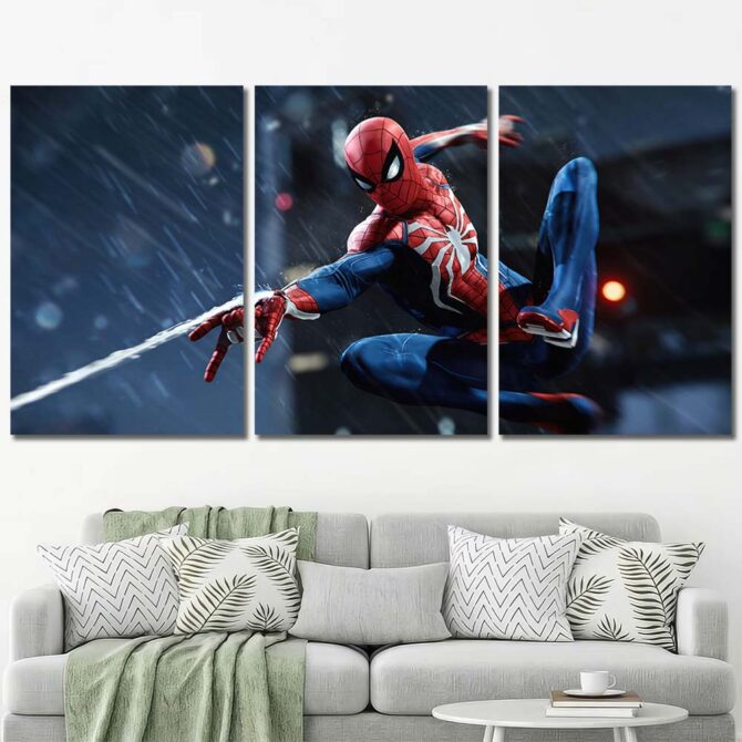 Spiderman Wallart Canvas Layout-Three Panels Regular