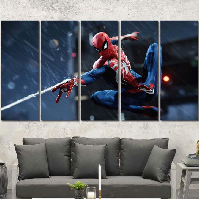 Spiderman Wallart Canvas Layout-Five Panels Regular