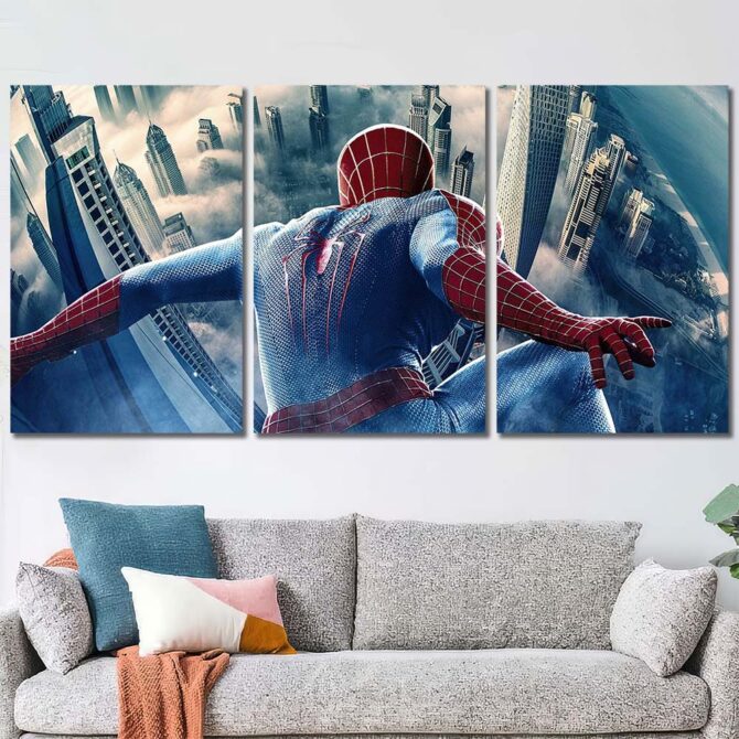 Spiderman Movie Big Wall Canvas Layout-Three Panels Regular